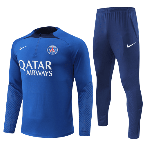 Survetement-enfant-PSG-bleu-2023 SURVÊTEMENT ENFANT/JUNIOR PSG DOMICILE 2022/2023 – Image 1