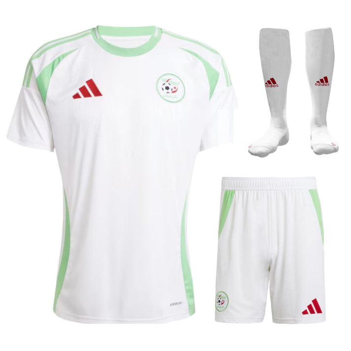 algerie-maillot-kit-enfant-blanc-2024-2025 KITS ENFANT/ JUNIOR ALGERIE CAN 2025 DOMICILE – Image 1